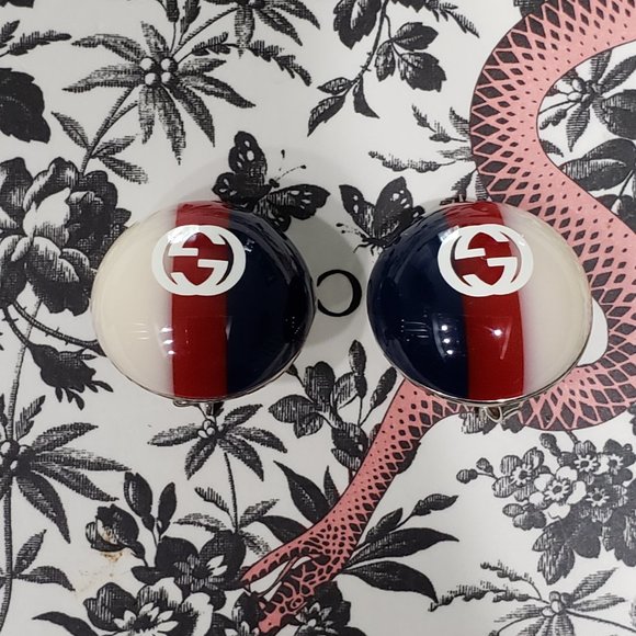 Authentic Gucci Logo Studs - Picture 4 of 8